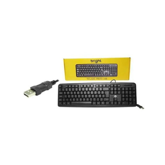 Teclado 0014 QWERTY Português Brasil Cor Preto