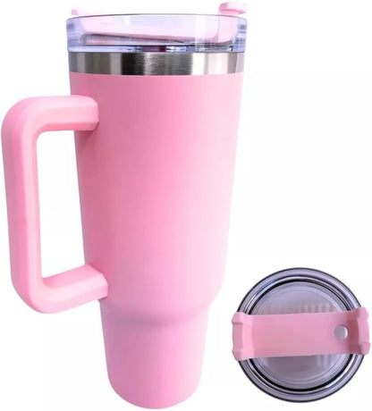 Copo Térmico Gigante 1200ml Rosa Claro - Aço Inoxidável Premium