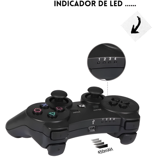 Controle Ps3 Joystick Sem Fio Dualshock Wireless Preto
