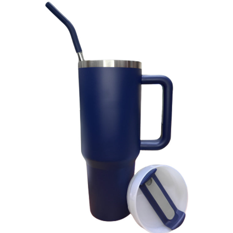 Copo Térmico Gigante 1200ml Azul Escuro - Aço Inoxidável Premium